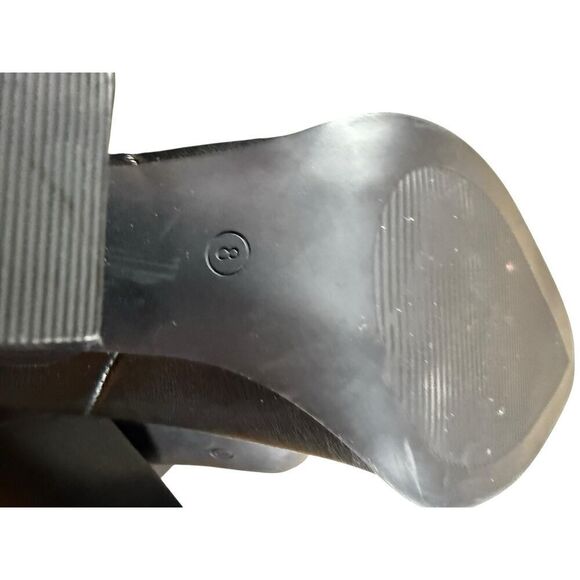 Steve Madden Lasso White Black Leather Western Tall Boots Size 8 Cowboy Style - Picture 5 of 6